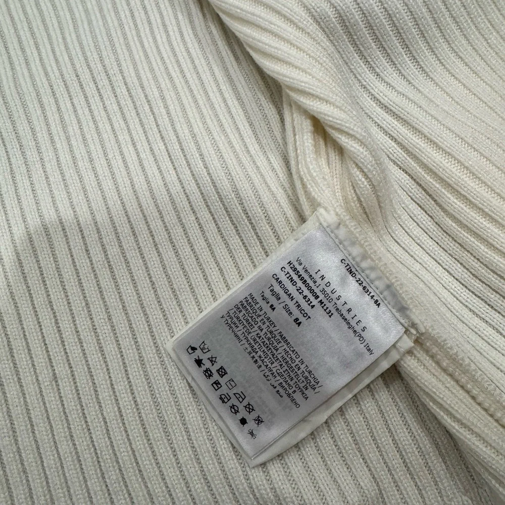 Moncler Cardigan Tricot White Zip Up Knitted Sweater Cardigan